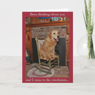 Golden Rocking Chair Thinking About You Card