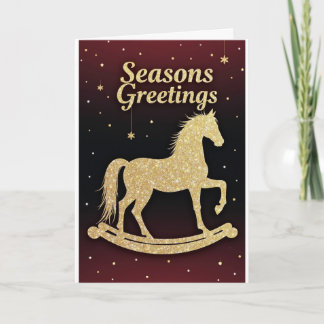 Golden Rocking Horse – Holiday Card