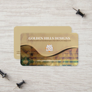 Golden Rolling Hills with Logo (pack of 25) Calling Card