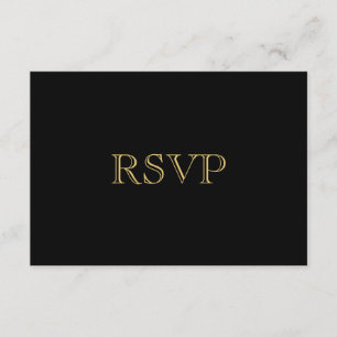 Golden Romance Art Deco RSVP Card