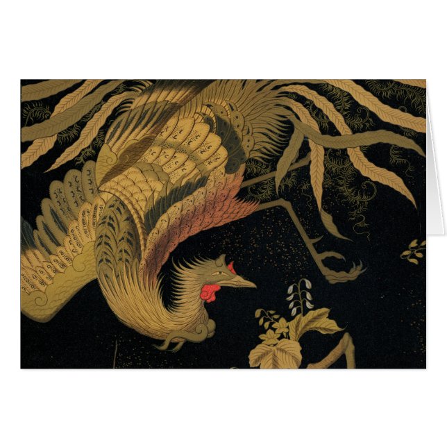 Golden Rooster Bird Japanese Classic Antique (Front Horizontal)