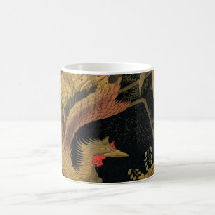 Golden Rooster Bird Japanese Classic Antique Coffee Mug