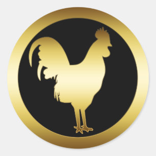 GOLDEN ROOSTER CLASSIC ROUND STICKER