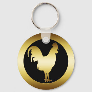 GOLDEN ROOSTER KEY RING