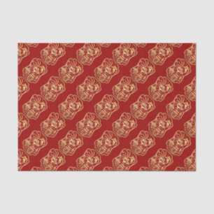 Golden Rooster Year 2017 Red Tissue Paper
