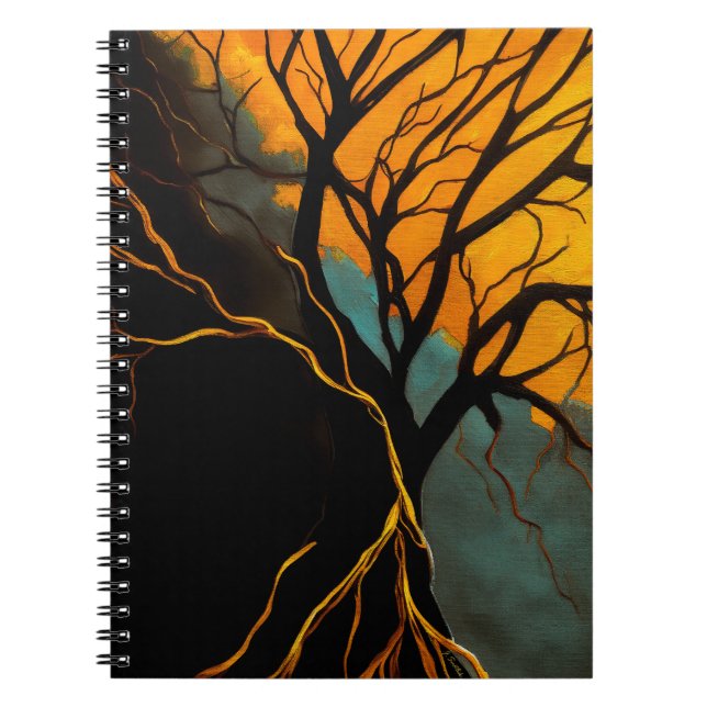 Golden Roots and Twilight Tree Notebook (Front)