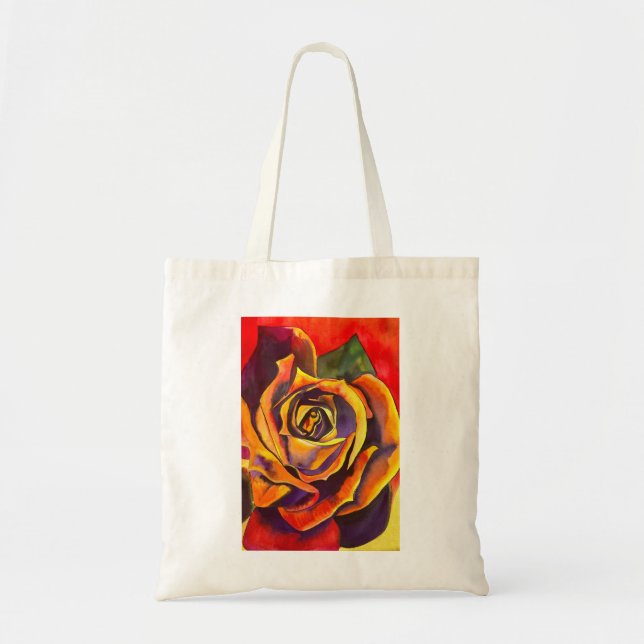 Golden Rose Art Tote Bag (Front)