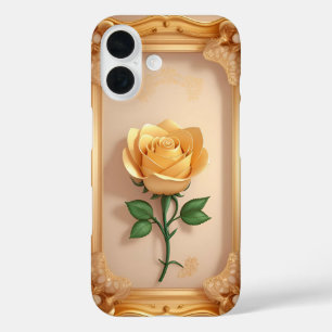 Golden Rose Artwork iPhone 16 Case