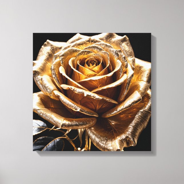 Golden Rose Canvas Print (Front)