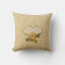 Golden Rose Damask 50th Wedding Anniversary Pillow