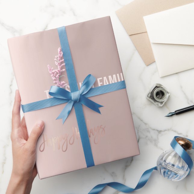 Golden rose elegance, Christmas party Wrapping Pap Paper (Gifting)