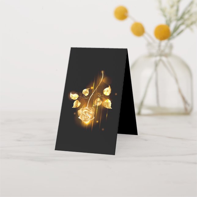 Golden rose ( gold rose ) appointment card (Back)
