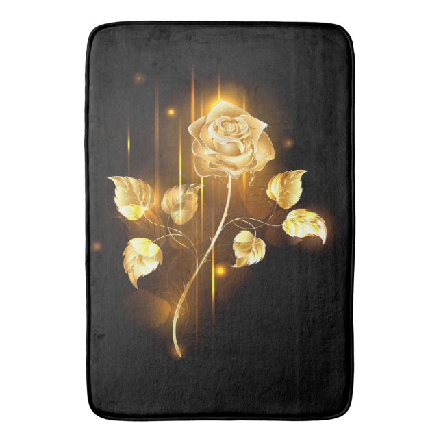 Golden rose ( gold rose ) bath mat (Front Vertical)