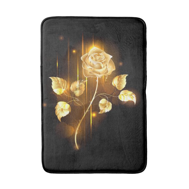 Golden rose ( gold rose ) bath mat (Front Vertical)