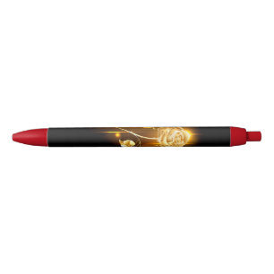 Golden rose ( gold rose ) black ink pen