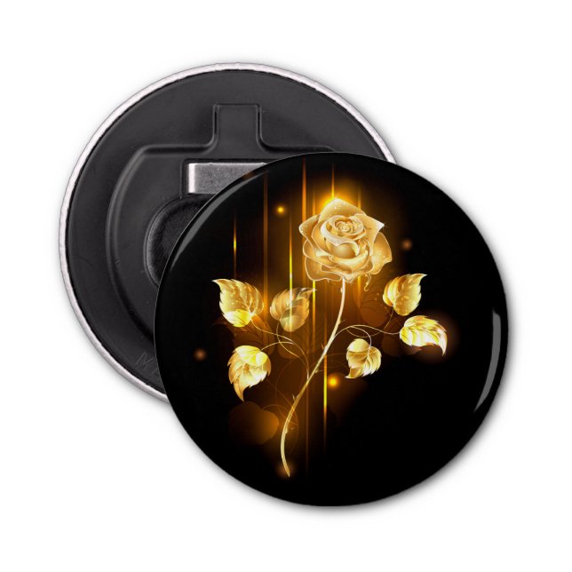 Golden rose ( gold rose ) bottle opener (Front)