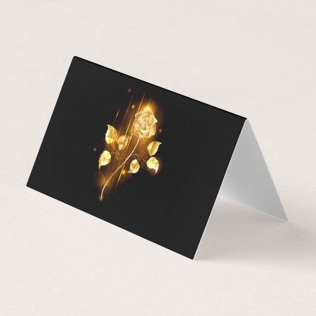 Golden rose ( gold rose ) business card (Front)