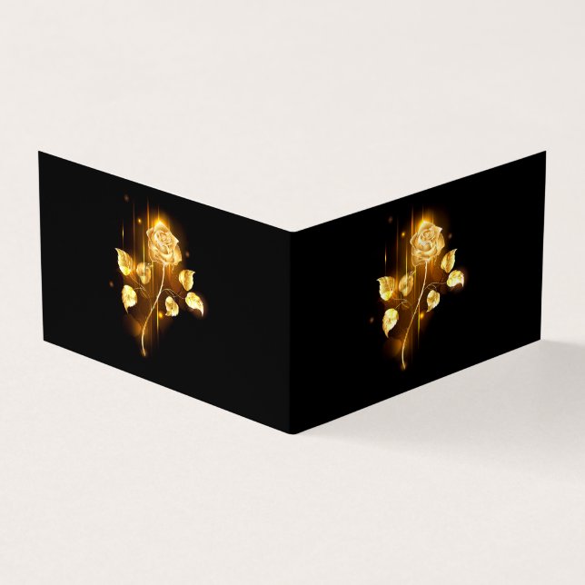 Golden rose ( gold rose ) business card (Outside)