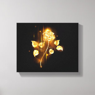 Golden rose ( gold rose ) canvas print