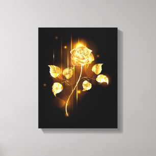 Golden rose ( gold rose ) canvas print