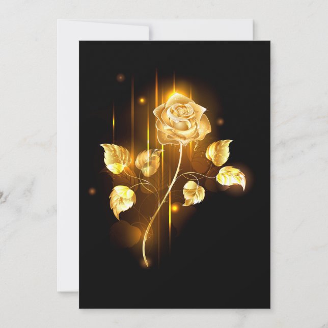 Golden rose ( gold rose ) card (Front)