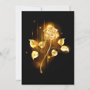 Golden rose ( gold rose ) card