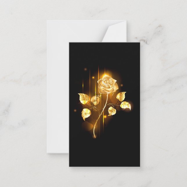 Golden rose ( gold rose ) card (Front)