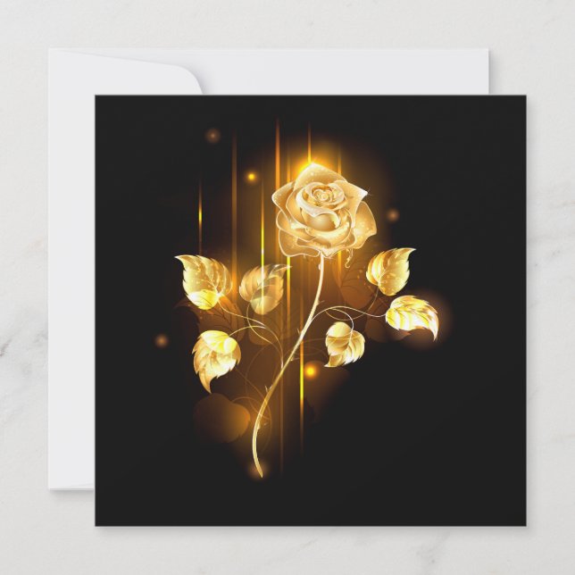 Golden rose ( gold rose ) card (Front)
