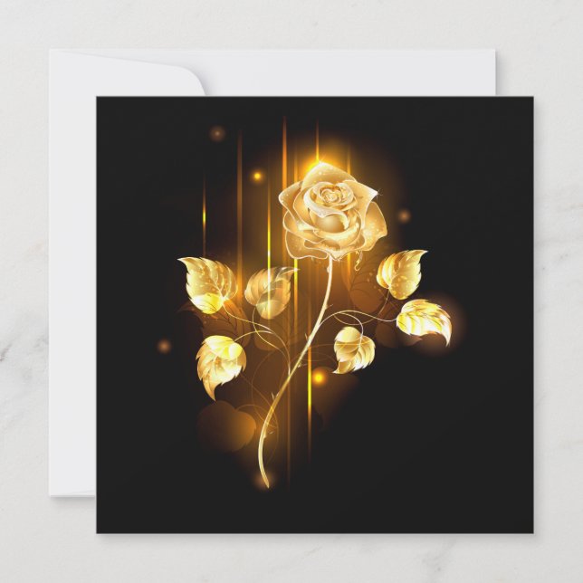 Golden rose ( gold rose ) card (Front)