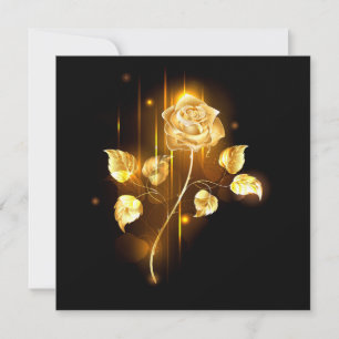 Golden rose ( gold rose ) card