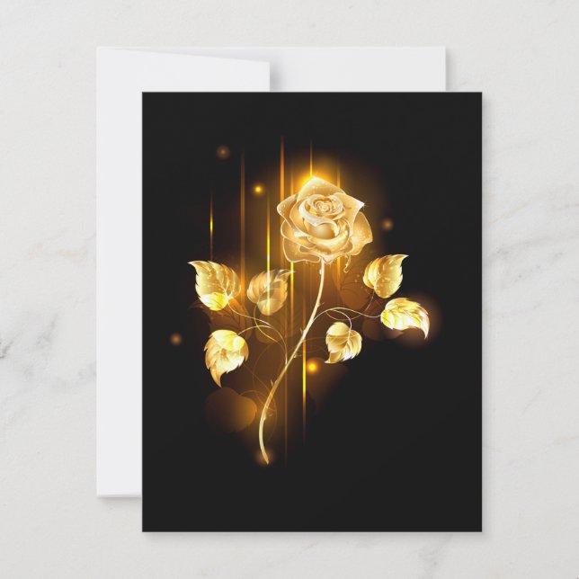Golden rose ( gold rose ) card (Front)