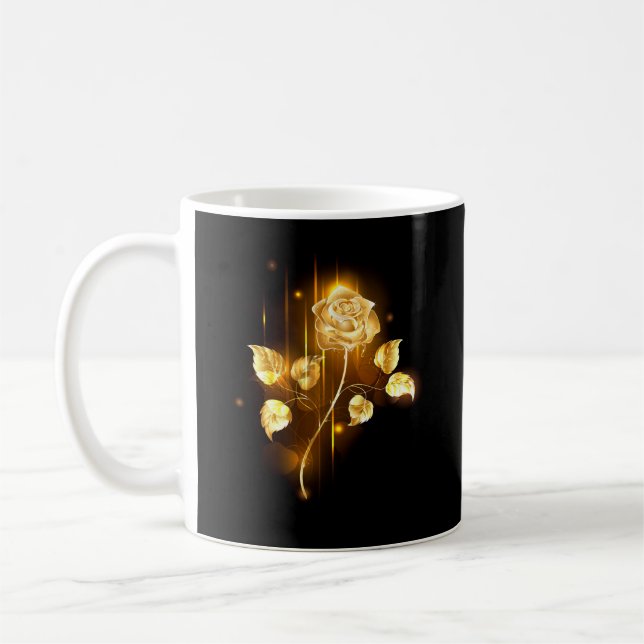 Golden rose ( gold rose ) coffee mug (Left)