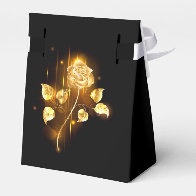 Golden rose ( gold rose ) favour box (Back Side)