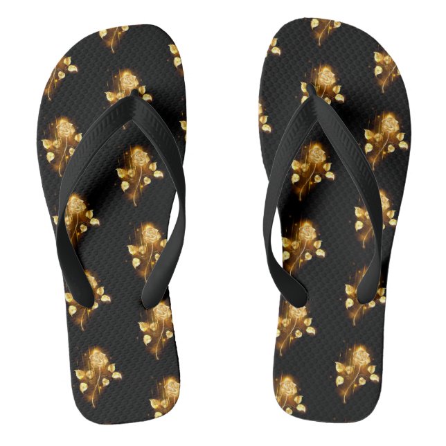 Golden rose ( gold rose ) flip flops (Footbed)