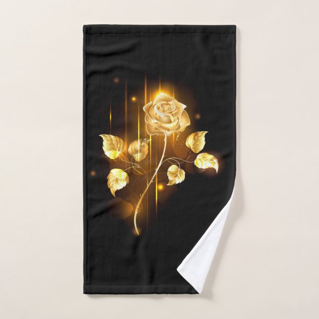 Golden rose ( gold rose ) hand towel (Hand Towel)