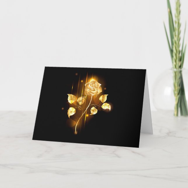 Golden rose ( gold rose ) invitation (Front)