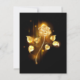 Golden rose ( gold rose ) invitation