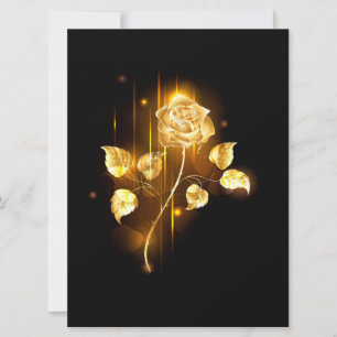Golden rose ( gold rose ) invitation