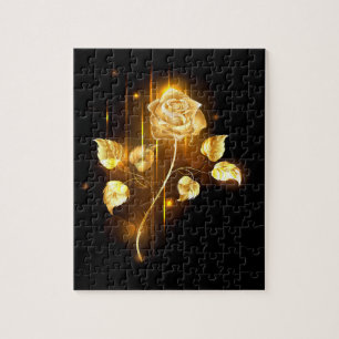 Golden rose ( gold rose ) jigsaw puzzle