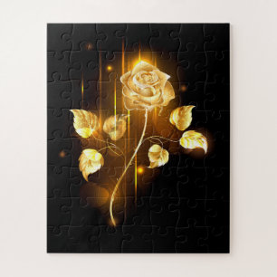 Golden rose ( gold rose ) jigsaw puzzle