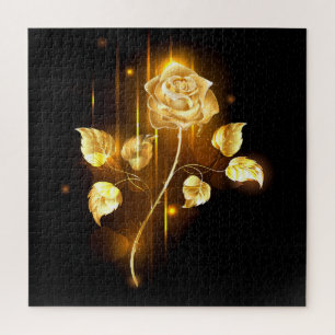 Golden rose ( gold rose ) jigsaw puzzle