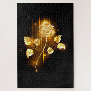 Golden rose ( gold rose ) jigsaw puzzle