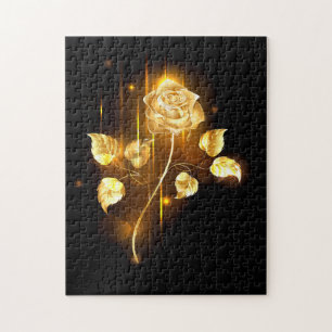 Golden rose ( gold rose ) jigsaw puzzle