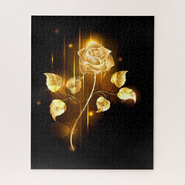 Golden rose ( gold rose ) jigsaw puzzle (Vertical)