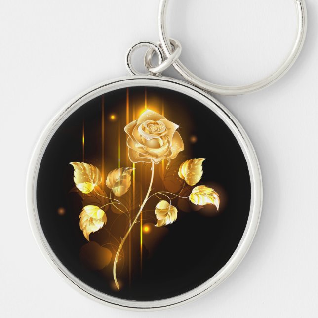 Golden rose ( gold rose ) key ring (Front)