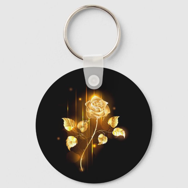 Golden rose ( gold rose ) key ring (Front)