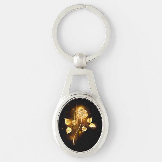Golden rose ( gold rose ) key ring (Front)