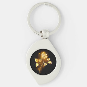 Golden rose ( gold rose ) key ring