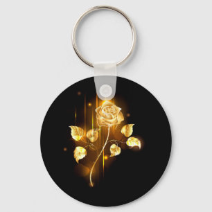 Golden rose ( gold rose ) key ring