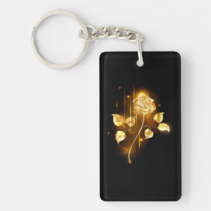 Golden rose ( gold rose ) key ring